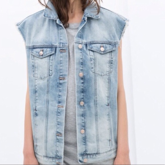 Zara Jackets & Blazers - Oversized Denim Vest